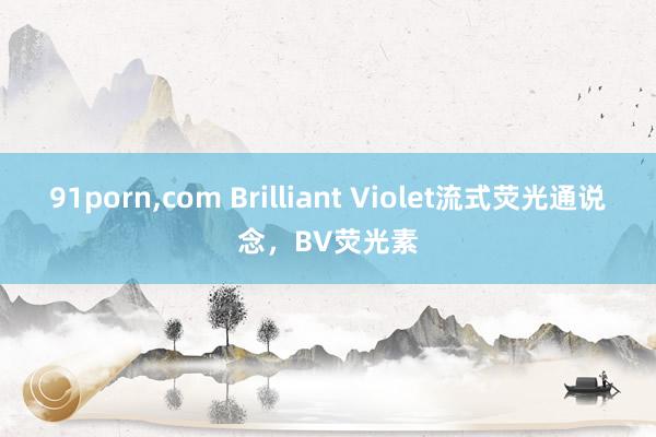 91porn,com Brilliant Violet流式荧光通说念，BV荧光素