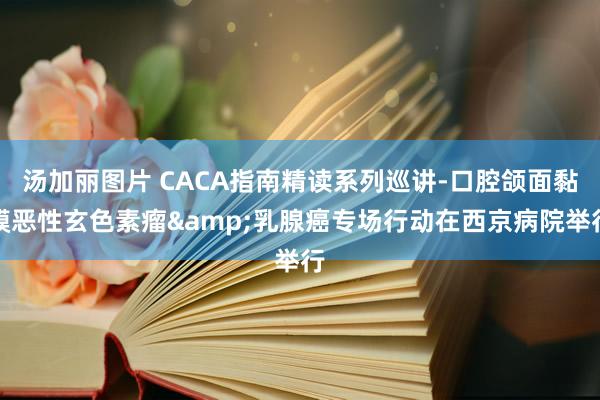 汤加丽图片 CACA指南精读系列巡讲-口腔颌面黏膜恶性玄色素瘤&乳腺癌专场行动在西京病院举行