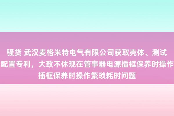 骚货 武汉麦格米特电气有限公司获取壳体、测试工装及管事器配置专利，大致不休现在管事器电源插框保养时操作繁琐耗时问题